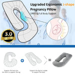 Pregnancy Pillow U Shaped Full Body Soft Maternity Pillow 70 Inch with Removable Velvet Cover
